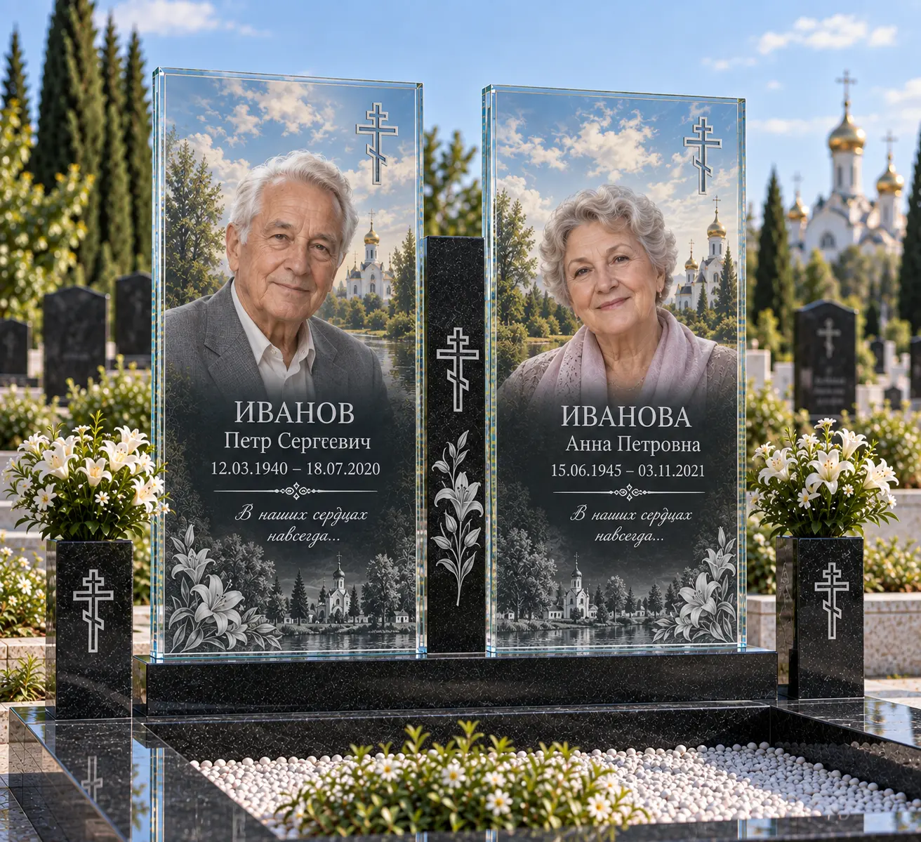 Памятники из стекла